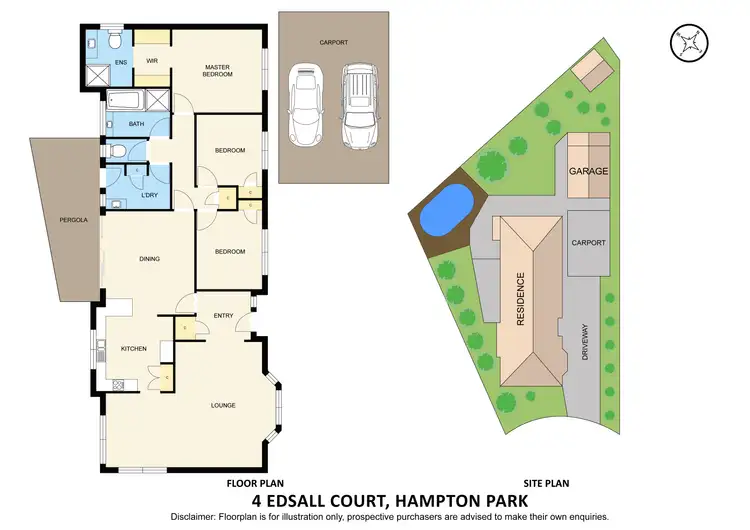 Floorplan of Homely house listing, 4 Edsall Close, Hampton Park VIC 3976