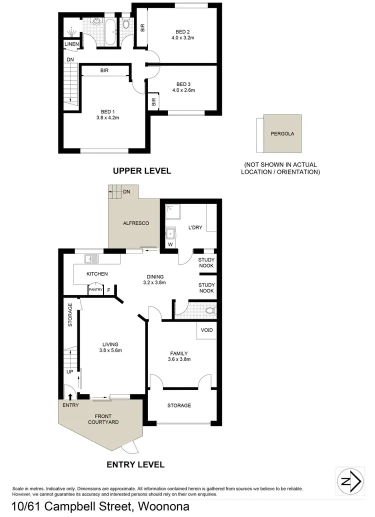 Floorplan of Homely townhouse listing, 10/61 Campbell Street, Woonona NSW 2517