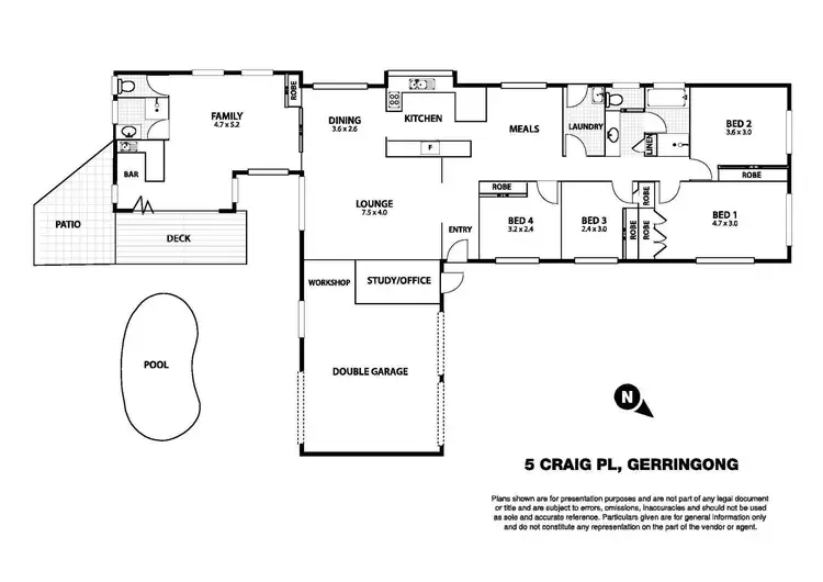 Floorplan of Homely house listing, 5 Craig Place, Gerringong NSW 2534