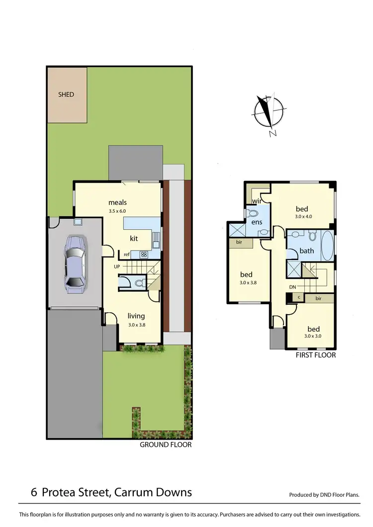 Floorplan of Homely house listing, 6 Protea Street, Carrum Downs VIC 3201