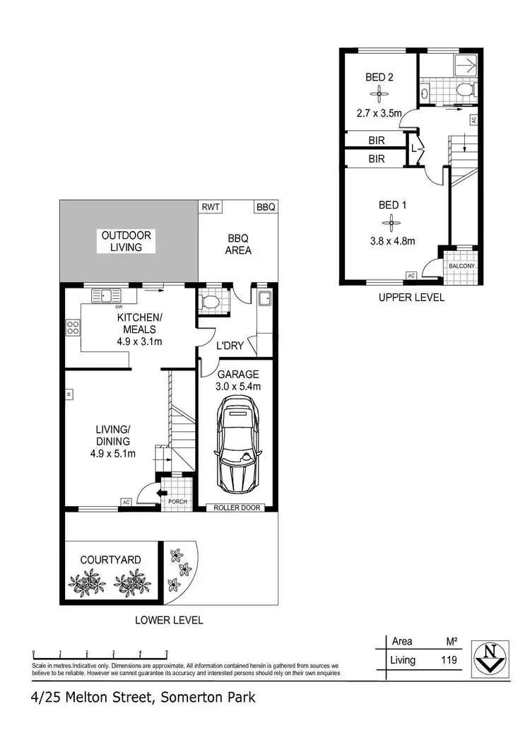 Floorplan of Homely townhouse listing, 4/25 Melton Street, Somerton Park SA 5044
