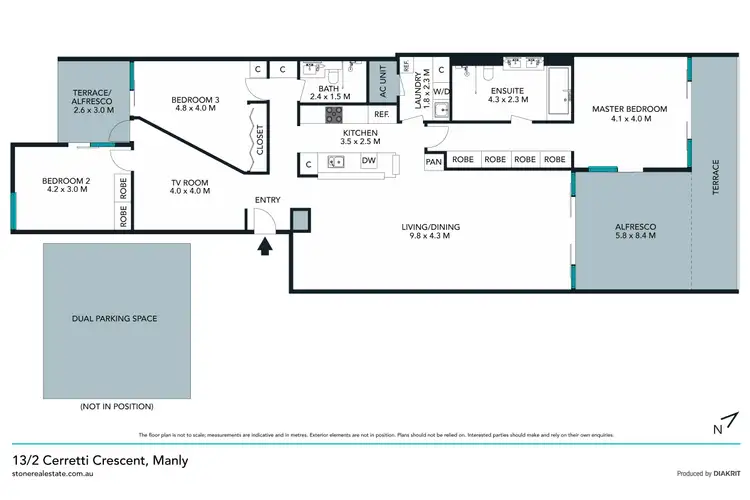 Floorplan of Homely apartment listing, 13/2 Cerretti Crescent, Manly NSW 2095