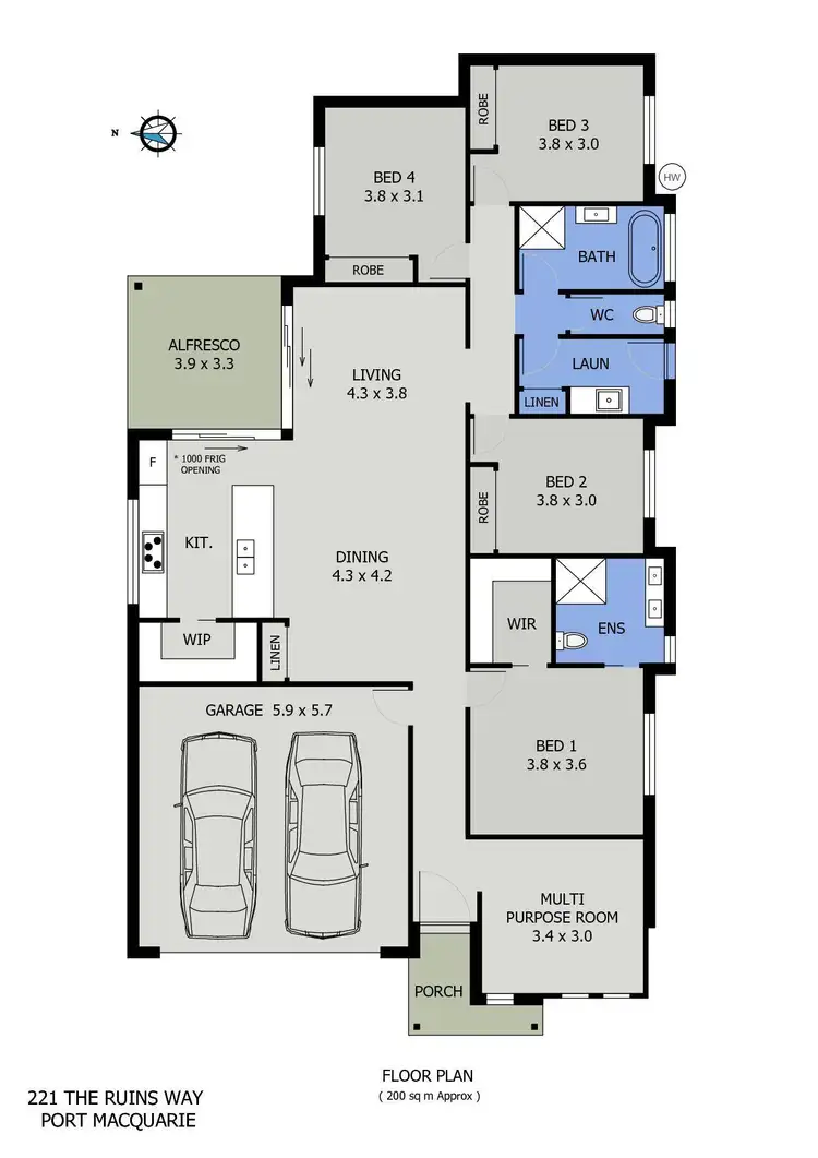 Floorplan of Homely house listing, 221 The Ruins Way, Port Macquarie NSW 2444