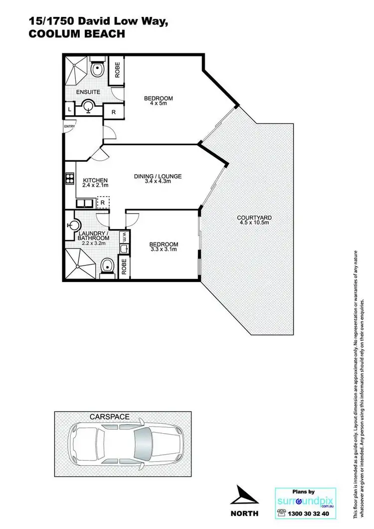 Floorplan of Homely unit listing, 15/1750 David Low Way, Coolum Beach QLD 4573