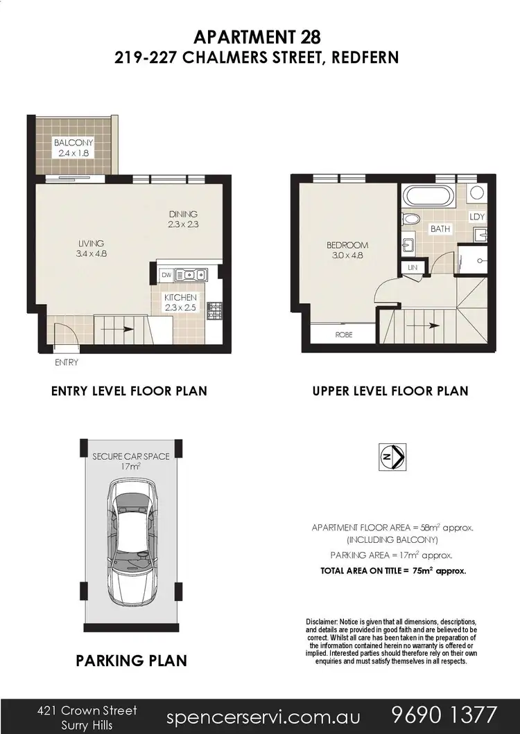 Floorplan of Homely apartment listing, 28/219-227 Chalmers Street, Redfern NSW 2016