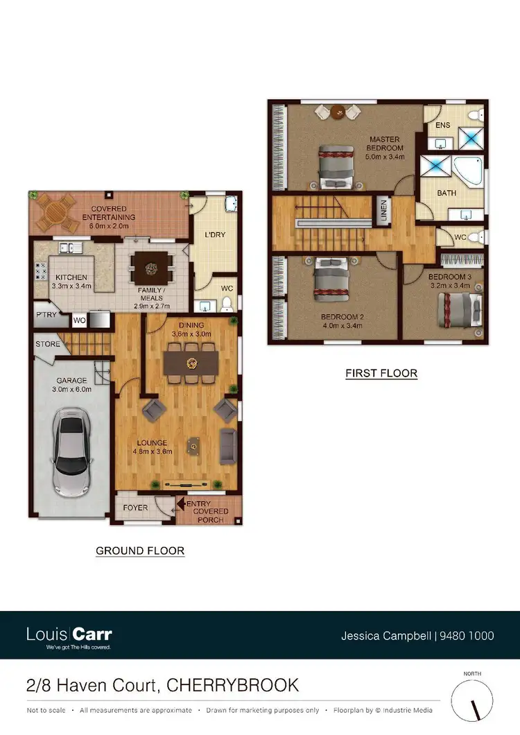 Floorplan of Homely semi-detached listing, 2/8 Haven Court, Cherrybrook NSW 2126