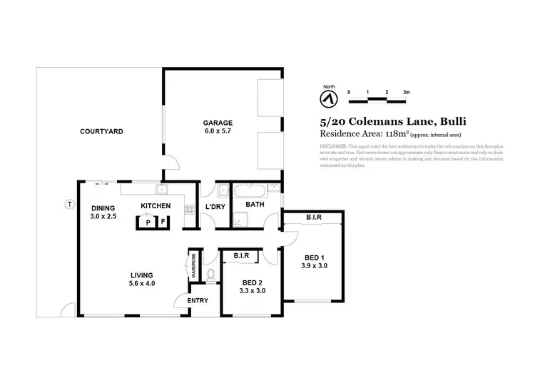 Floorplan of Homely villa listing, 5/20 Colemans Lane, Bulli NSW 2516