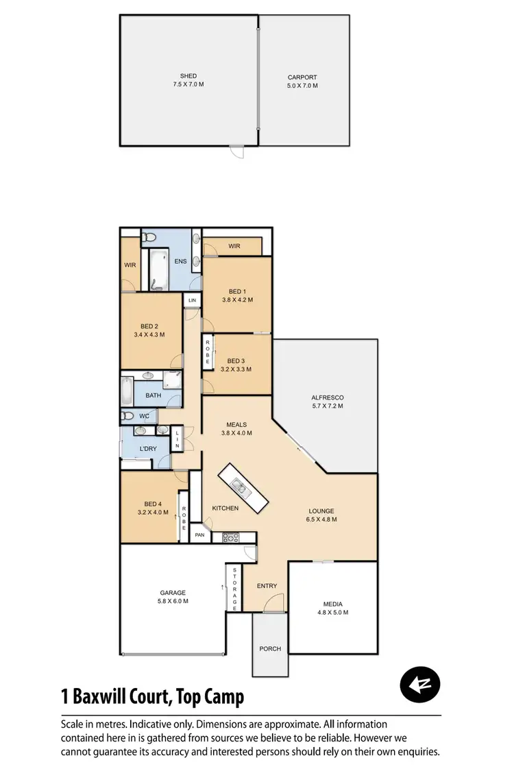 Floorplan of Homely house listing, 1 Baxwill Court, Top Camp QLD 4350