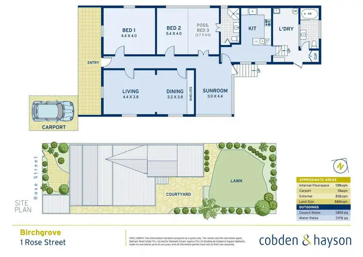 Floorplan of Homely house listing, 1 Rose Street, Birchgrove NSW 2041
