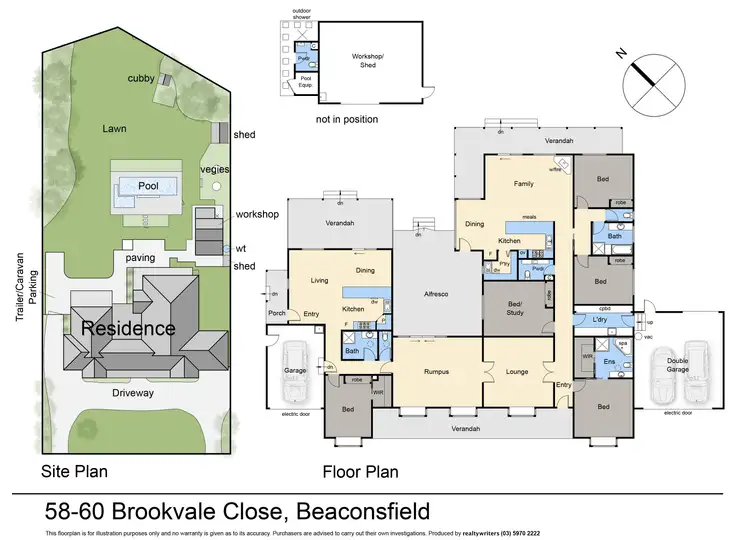 Floorplan of Homely house listing, 58-60 Brookvale Close, Beaconsfield VIC 3807