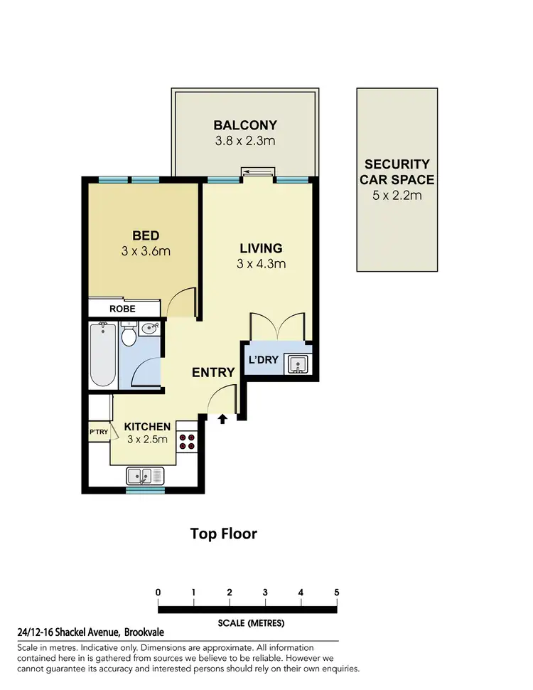 Floorplan of Homely apartment listing, 24/12-16 Shackel Avenue, Brookvale NSW 2100