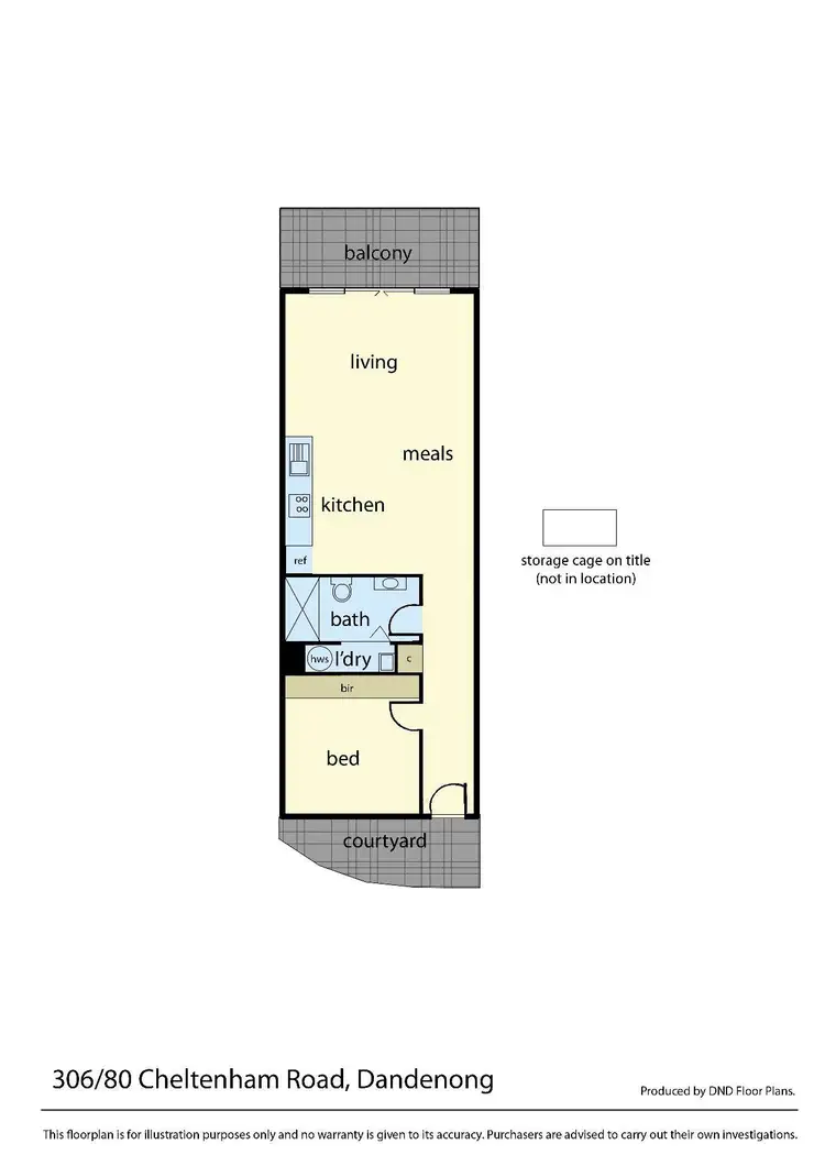 Floorplan of Homely apartment listing, 306/80 Cheltenham Road, Dandenong VIC 3175