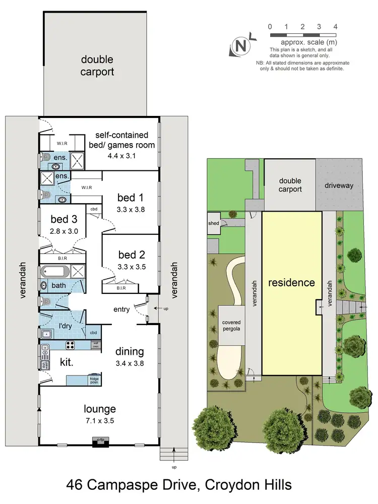 Floorplan of Homely house listing, 46 Campaspe Drive, Croydon Hills VIC 3136