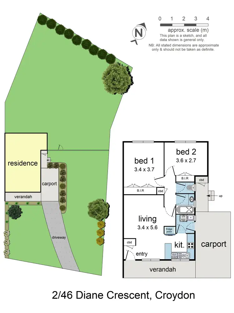 Floorplan of Homely unit listing, 2/46 Diane Crescent, Croydon VIC 3136