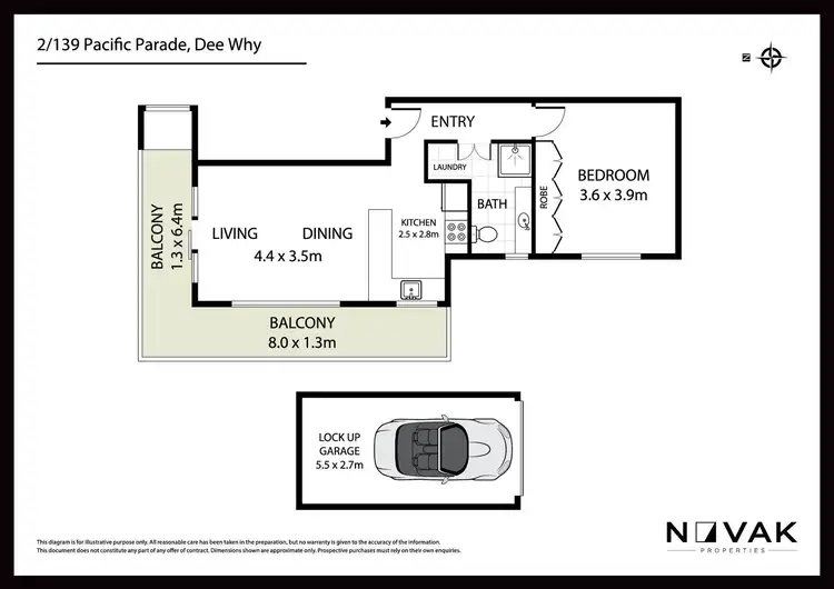 Floorplan of Homely apartment listing, 2/139 Pacific Parade, Dee Why NSW 2099