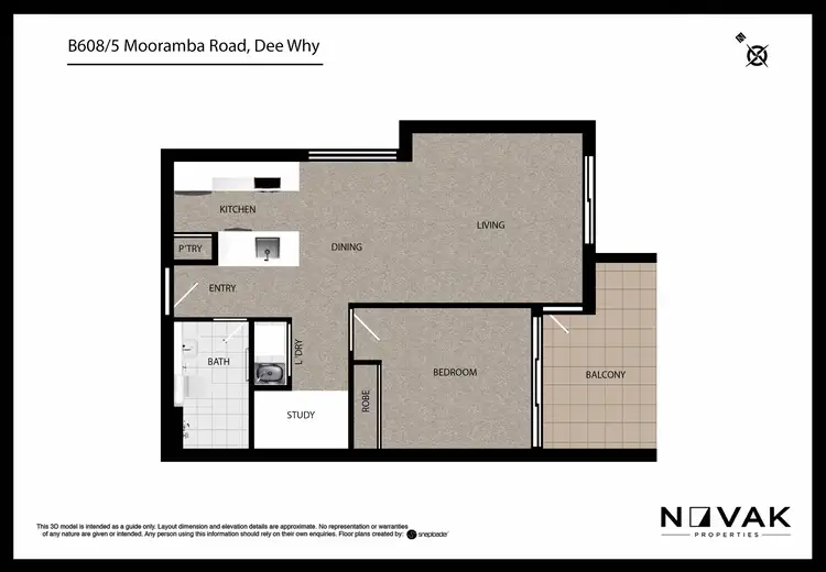 Floorplan of Homely apartment listing, 608/5 Mooramba Road, Dee Why NSW 2099