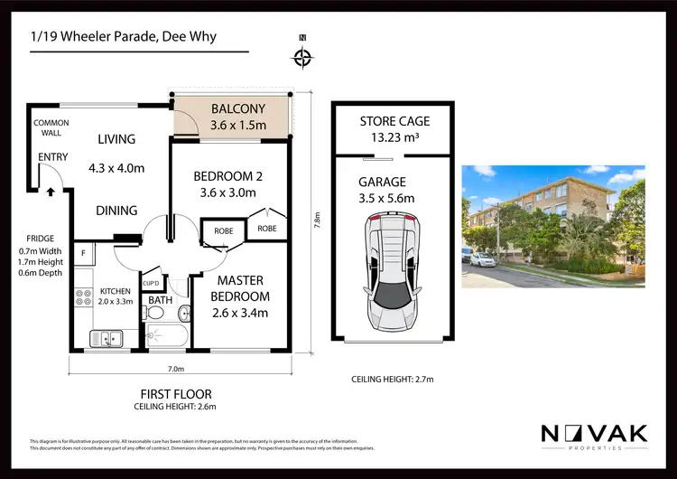 Floorplan of Homely apartment listing, 1/19 Wheeler Parade, Dee Why NSW 2099
