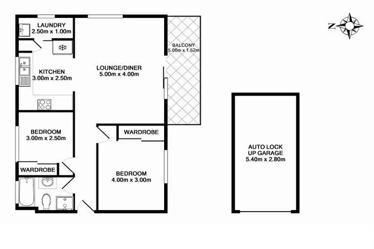 Floorplan of Homely apartment listing, 14/54 Pacific Parade, Dee Why NSW 2099