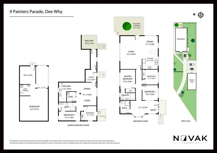 Floorplan of Homely house listing, 9 Painters Parade, Dee Why NSW 2099