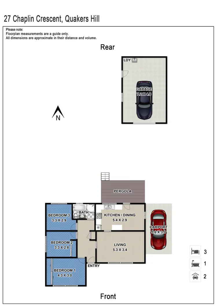 Floorplan of Homely house listing, 27 Chaplin Crescent, Quakers Hill NSW 2763
