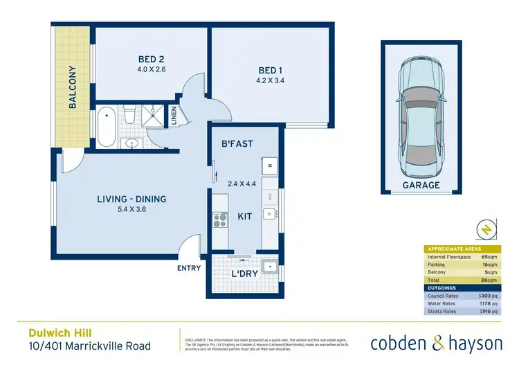 Floorplan of Homely unit listing, 10/401 Marrickville Road, Dulwich Hill NSW 2203