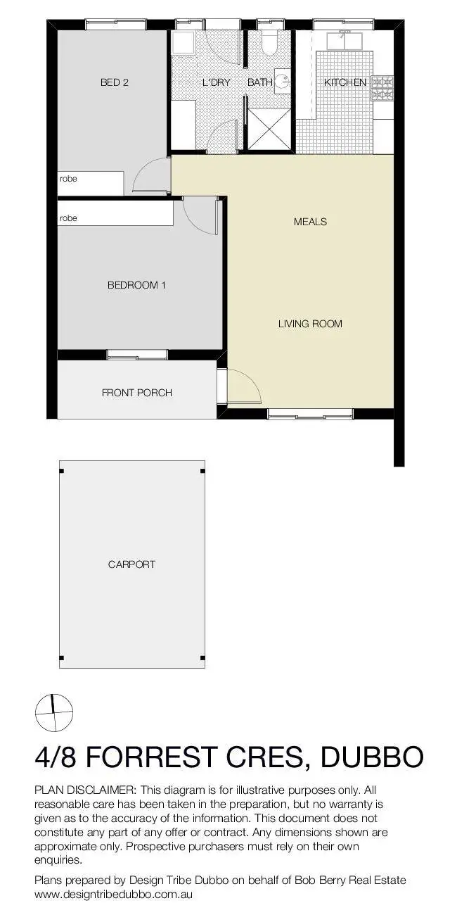 Floorplan of Homely unit listing, 4/8 Forrest Crescent, Dubbo NSW 2830