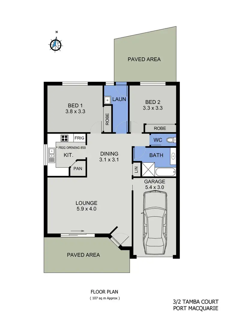 Floorplan of Homely villa listing, 3/2 Tamba Court, Port Macquarie NSW 2444