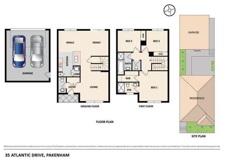 Floorplan of Homely townhouse listing, 35 Atlantic Drive, Pakenham VIC 3810
