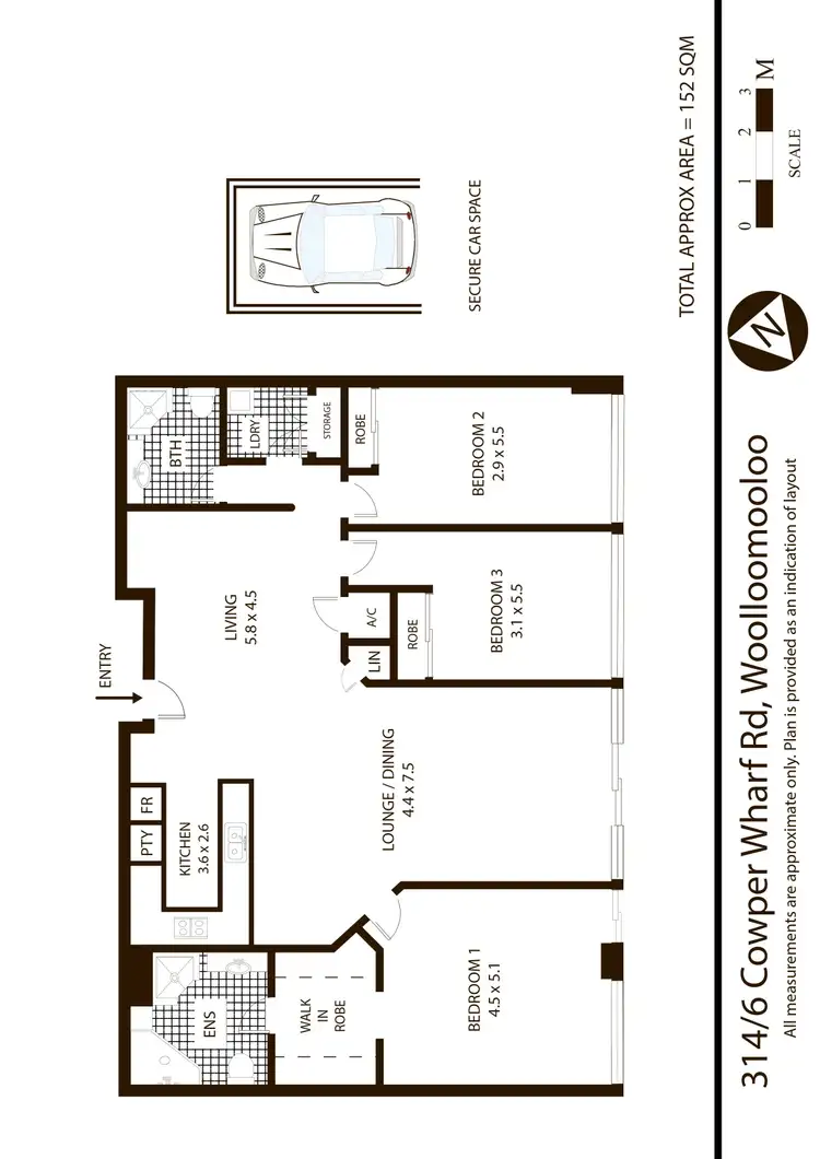Floorplan of Homely apartment listing, 314/6 Cowper Wharf Roadway, Woolloomooloo NSW 2011