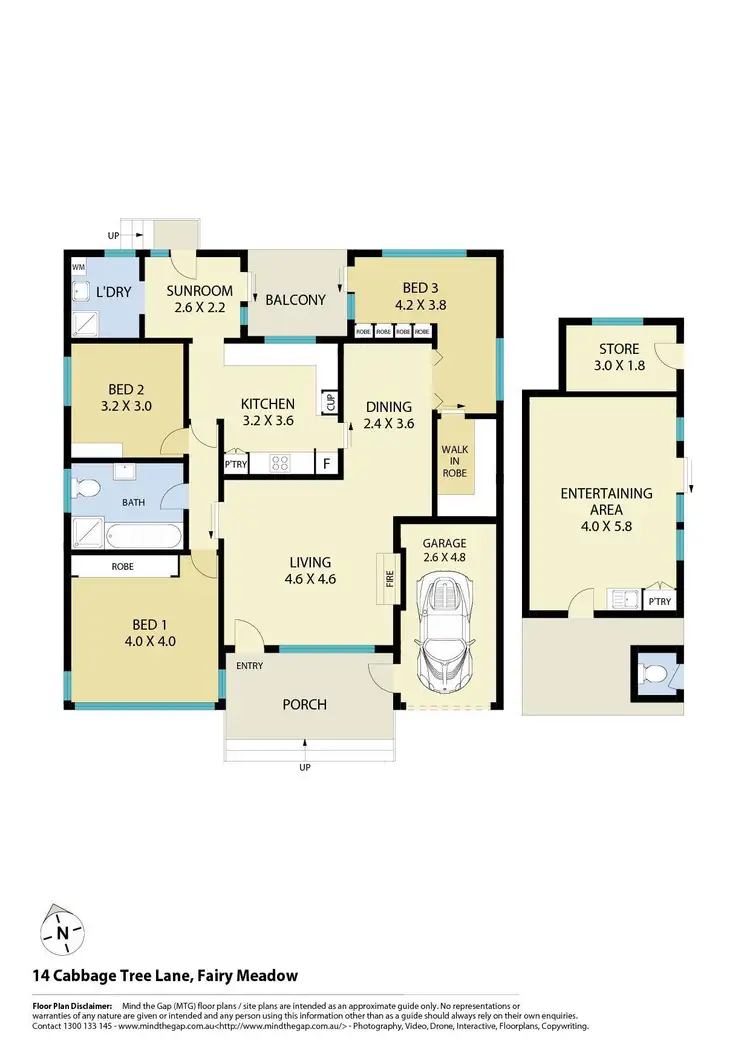 Floorplan of Homely house listing, 14 Cabbage Tree Lane, Fairy Meadow NSW 2519