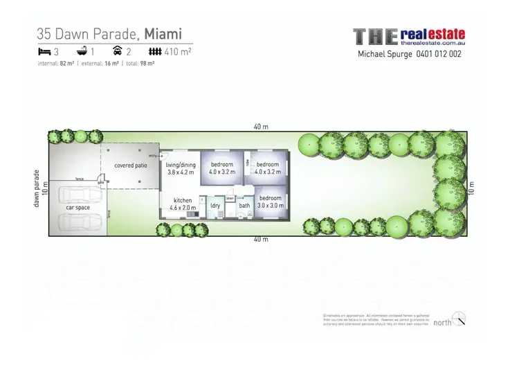 Floorplan of Homely house listing, 35 Dawn Parade, Miami QLD 4220