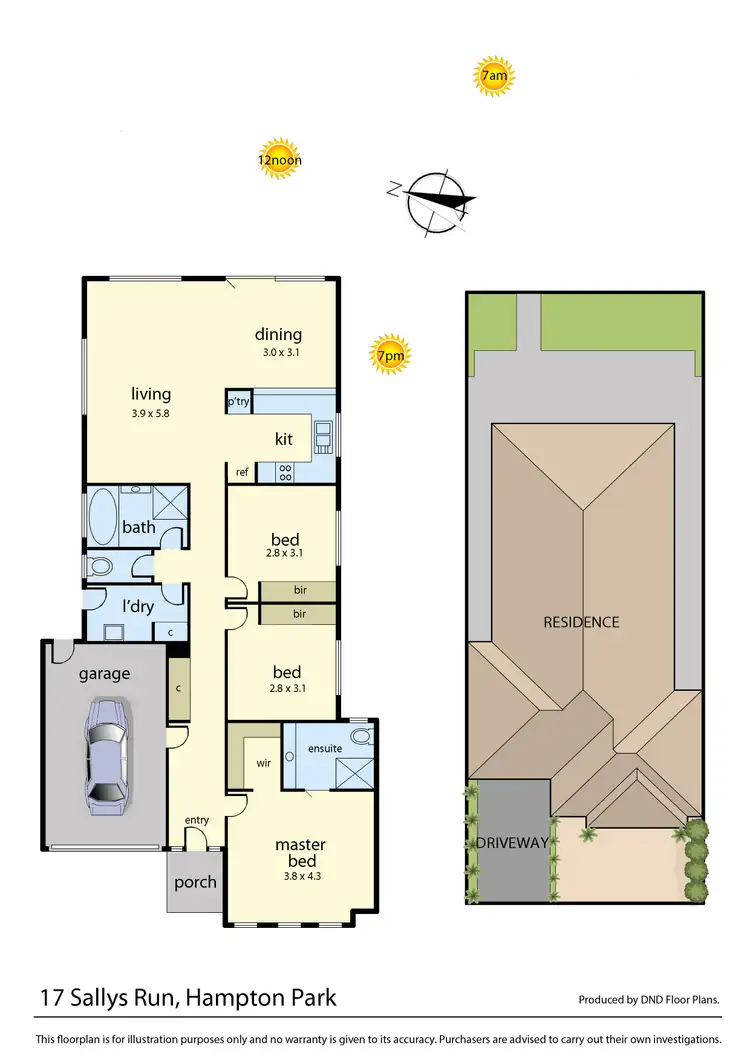 Floorplan of Homely house listing, 17 Sallys Run, Hampton Park VIC 3976