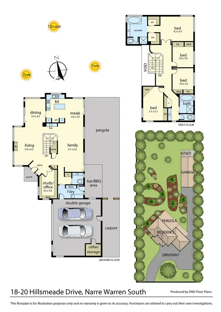 Floorplan of Homely house listing, 18-20 Hillsmeade Drive, Narre Warren South VIC 3805