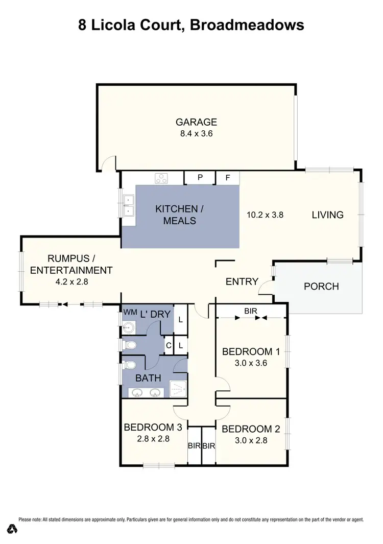 Floorplan of Homely house listing, 8 Licola Court, Broadmeadows VIC 3047