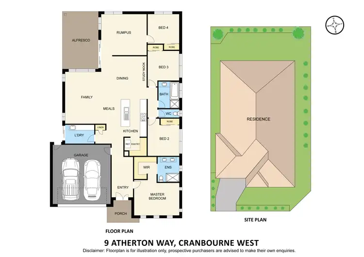 Floorplan of Homely house listing, 9 Atherton Way, Cranbourne West VIC 3977