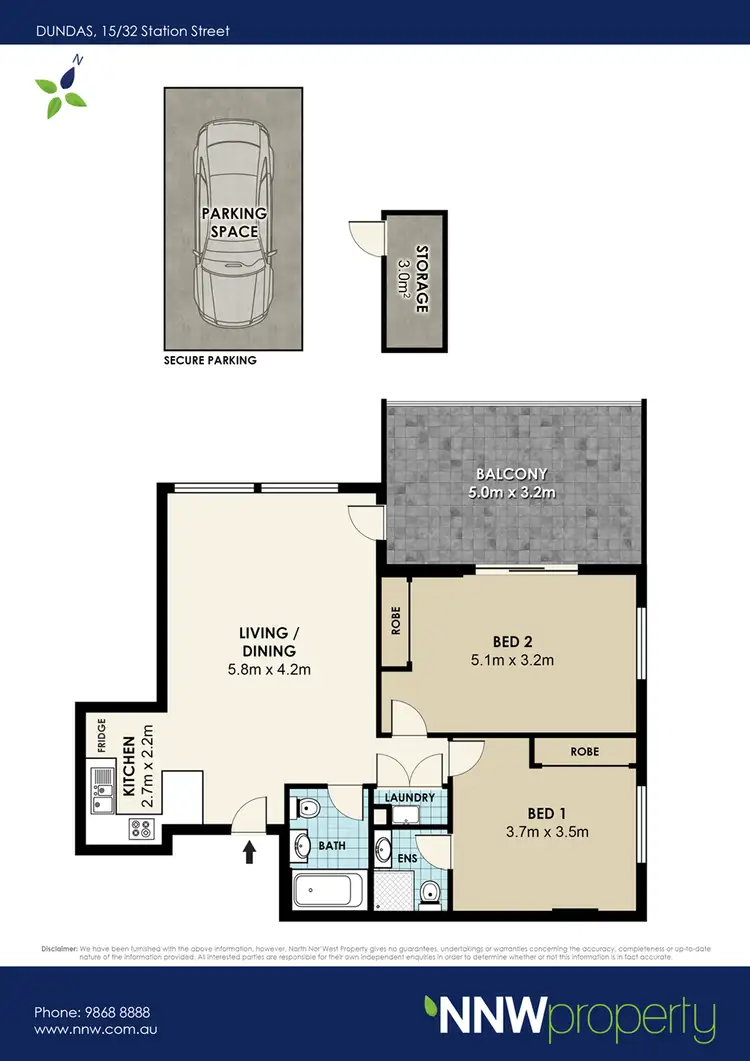 Floorplan of Homely apartment listing, 15/32 Station Street, Dundas NSW 2117