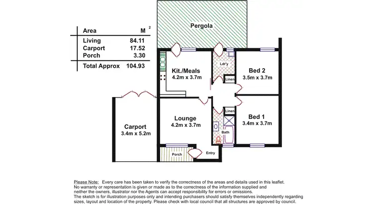 Floorplan of Homely house listing, 24 Cumberland Crescent, Huntfield Heights SA 5163