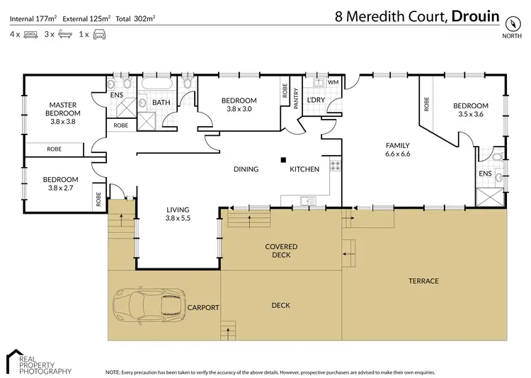 Floorplan of Homely house listing, 8 Meredith Court, Drouin VIC 3818