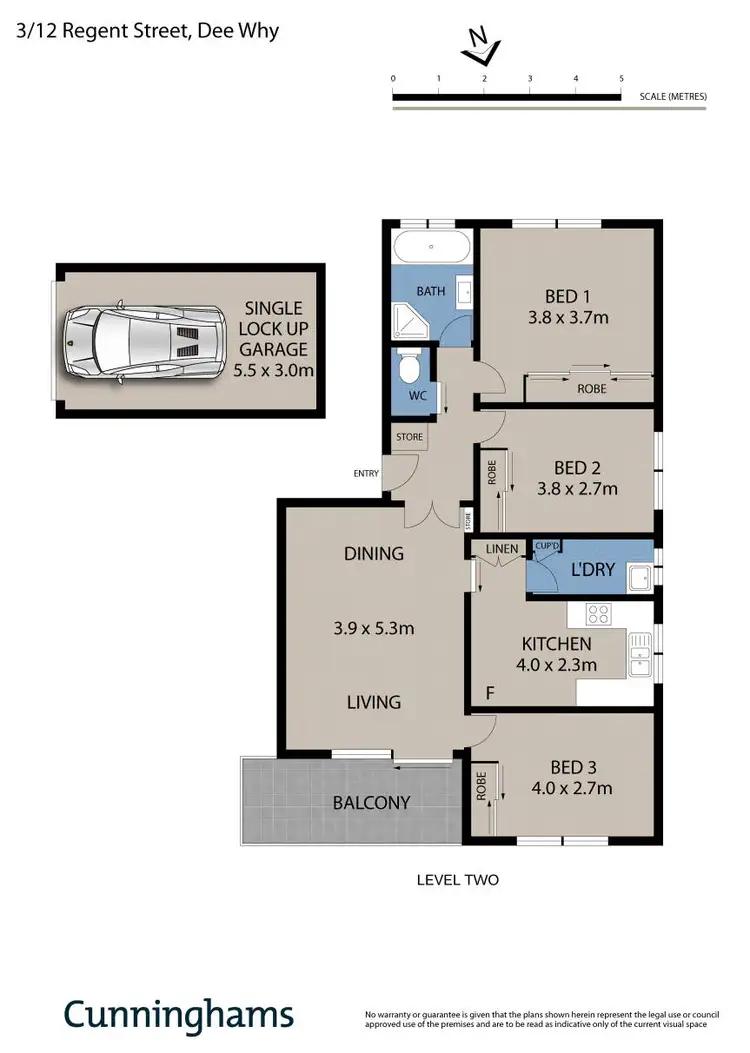 Floorplan of Homely apartment listing, 3/12 Regent Street, Dee Why NSW 2099