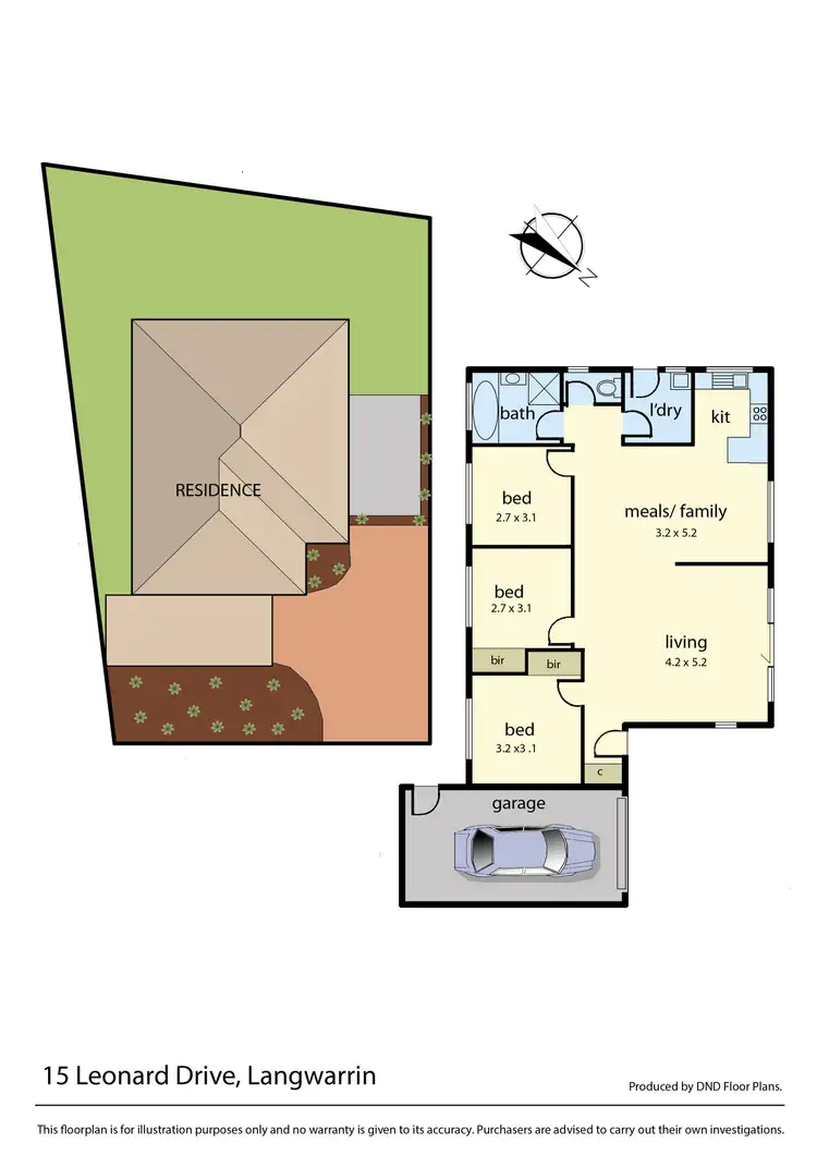 Floorplan of Homely house listing, 15 Leonard Drive, Langwarrin VIC 3910