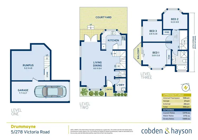 Floorplan of Homely townhouse listing, 5/278 Victoria Road, Drummoyne NSW 2047