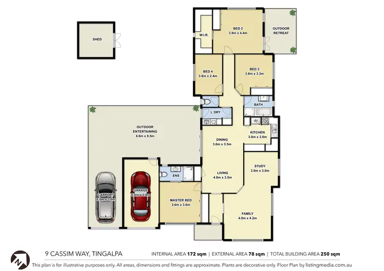 Floorplan of Homely house listing, 9 Cassim Way, Tingalpa QLD 4173