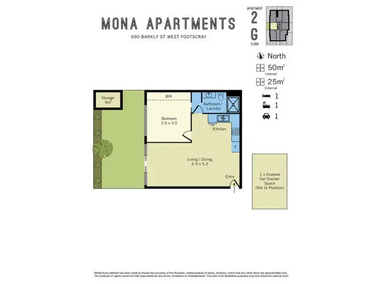 Floorplan of Homely apartment listing, 2/690 Barkly Street - Mona Apartments, West Footscray VIC 3012