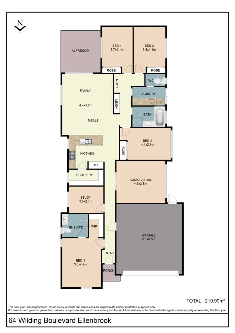Floorplan of Homely house listing, 64 Wilding Boulevard, Ellenbrook WA 6069