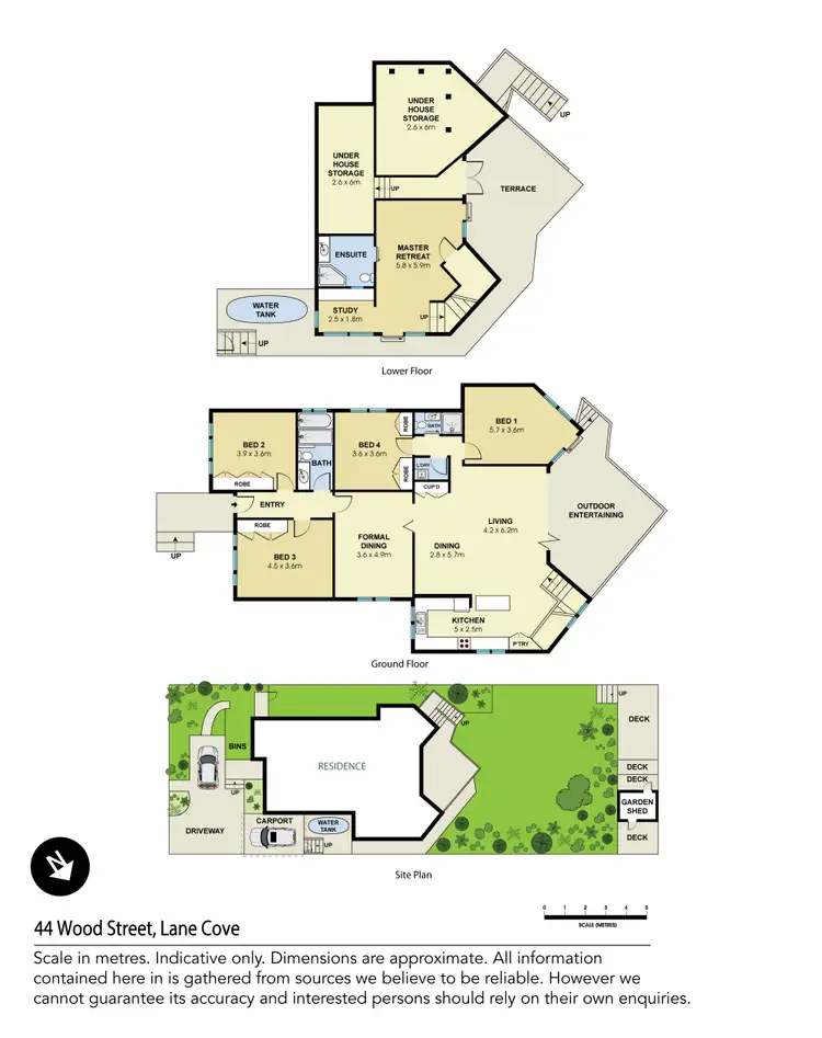 Floorplan of Homely house listing, 44 Wood Street, Lane Cove NSW 2066