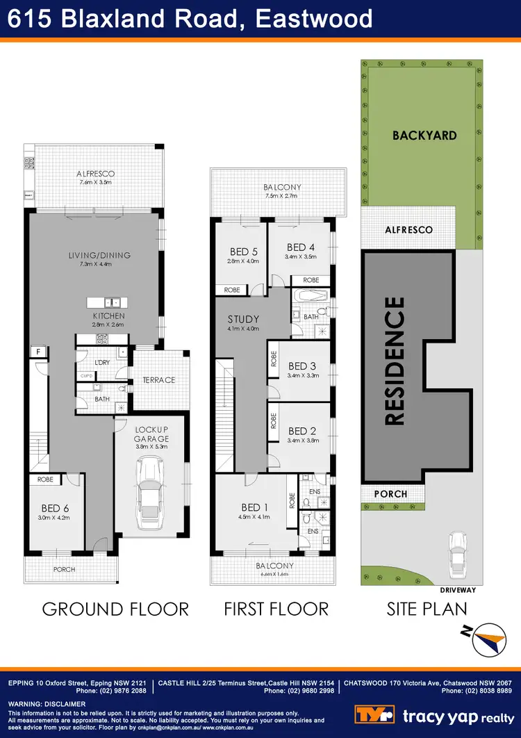 Floorplan of Homely semi-detached listing, 615 Blaxland Road, Eastwood NSW 2122
