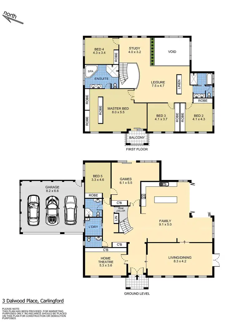 Floorplan of Homely house listing, 3 Dalwood Place, Carlingford NSW 2118