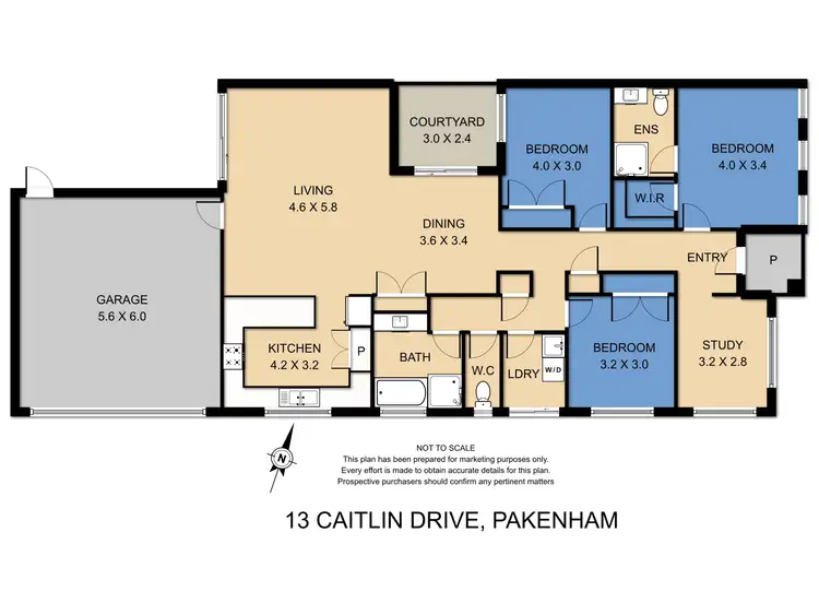 Floorplan of Homely house listing, 13 Caitlin Drive, Pakenham VIC 3810