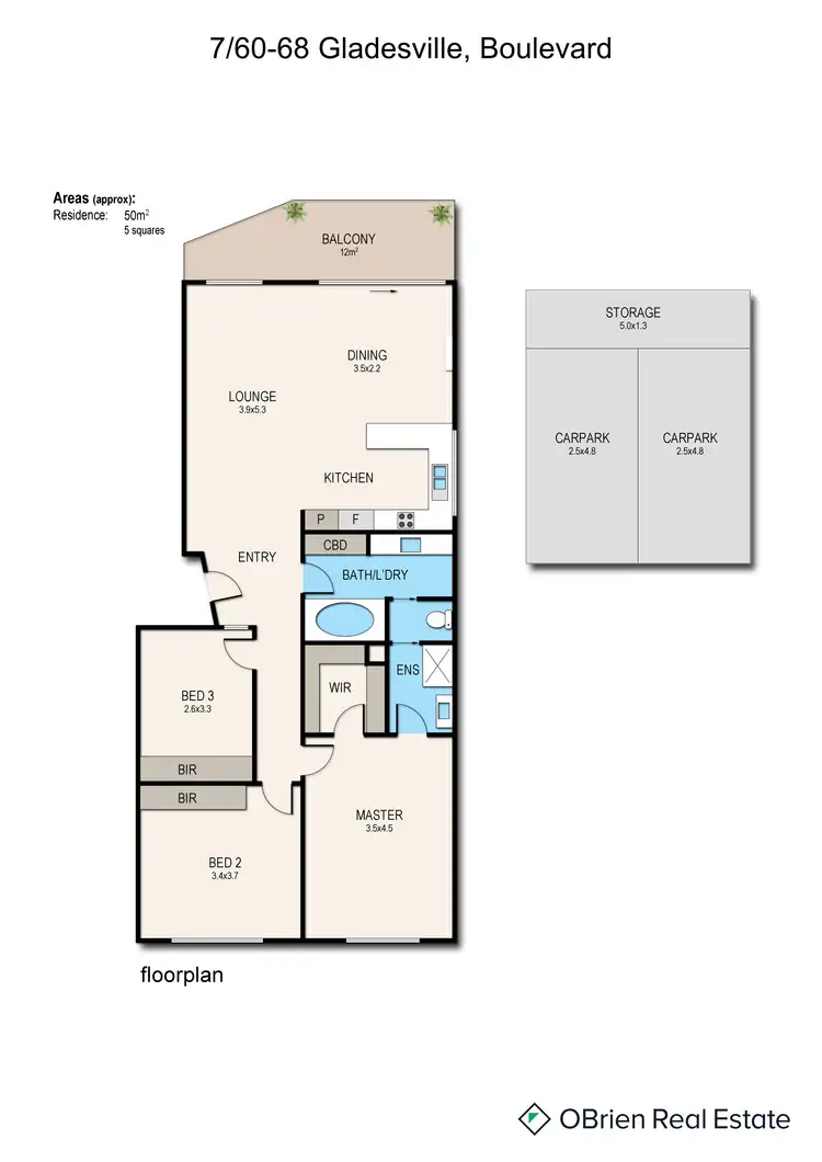 Floorplan of Homely apartment listing, 7/60-68 Gladesville Boulevard, Patterson Lakes VIC 3197