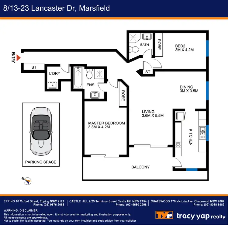 Floorplan of Homely unit listing, 8/13-23 Lancaster Drive, Marsfield NSW 2122